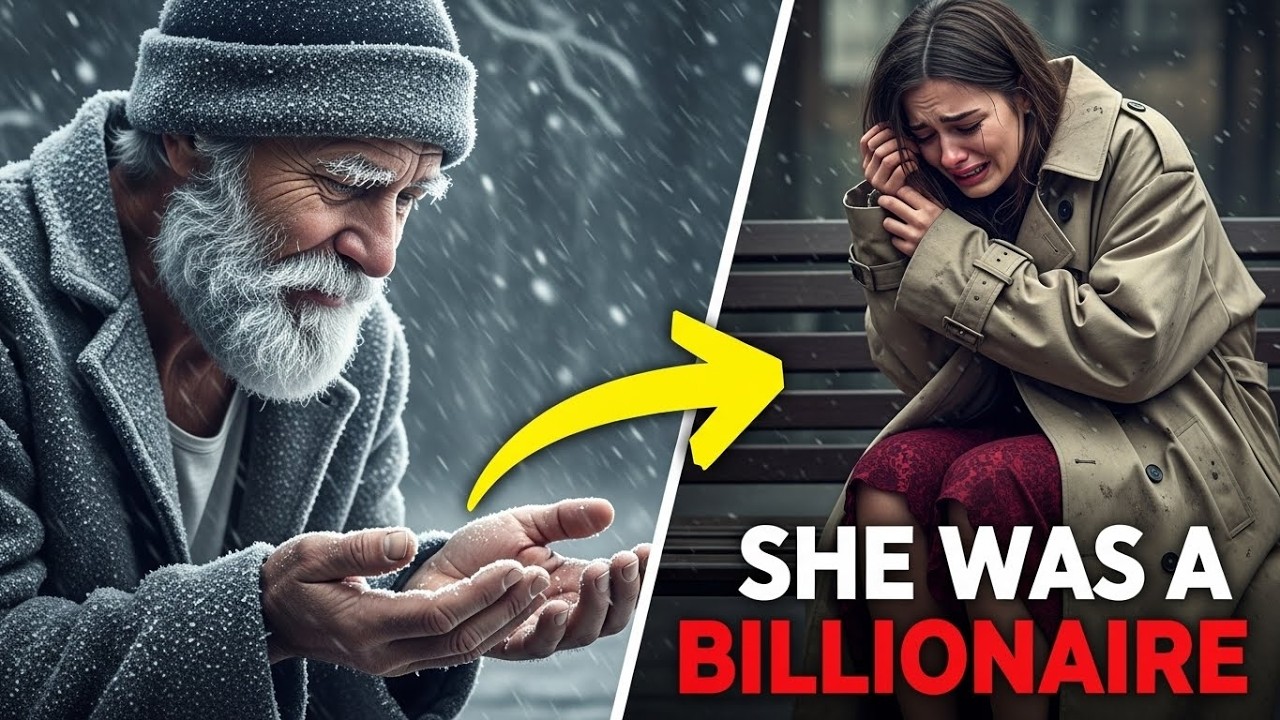 Freezing Homeless Man Helped a Crying Woman—What He Discovered Shocked Everyone | Emotional story
