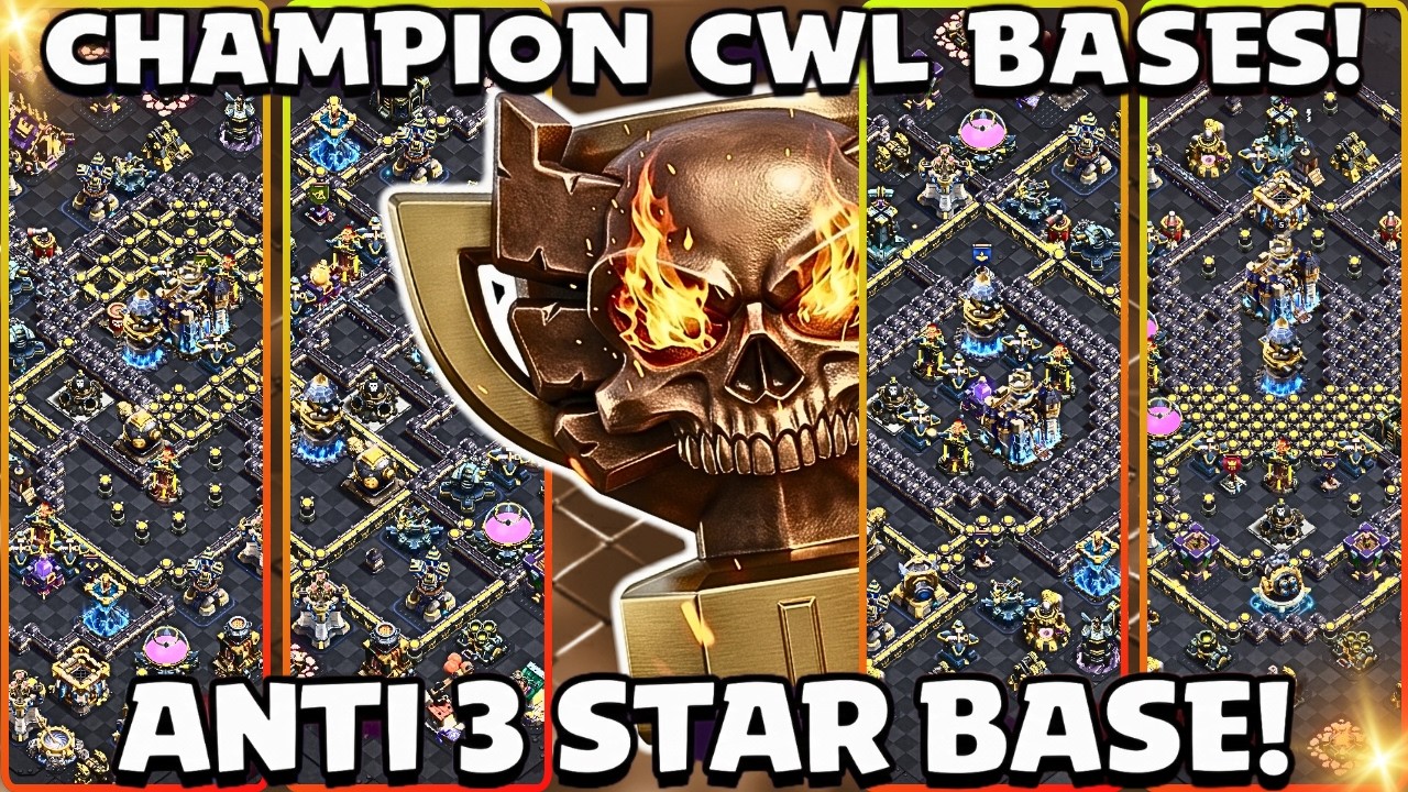 GOD TIER TH18 BASES! Best CWL & WAR ANTI-3 STAR Layouts + Links Coc