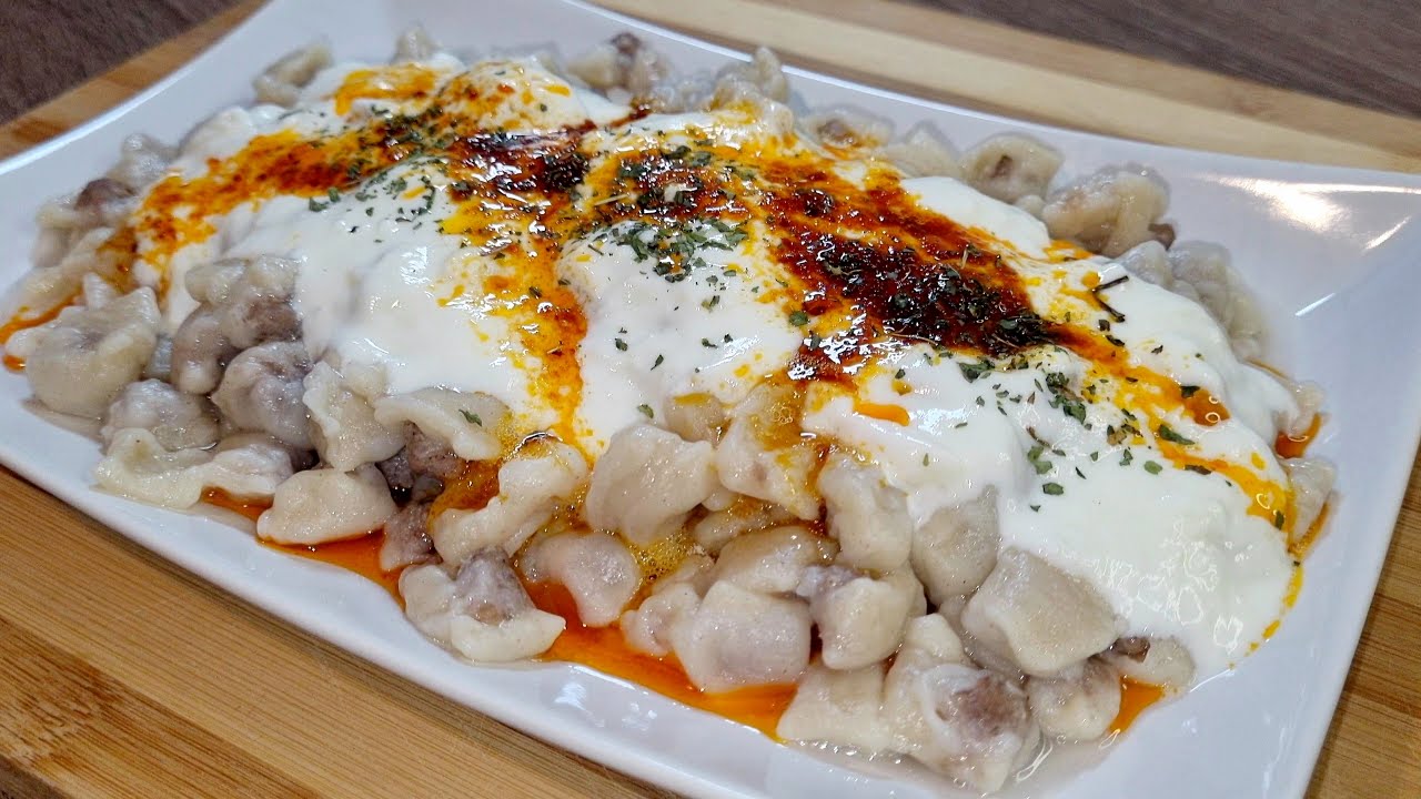 Турецкие МАНТИ | Фаршированные равиоли с начинкой из фарша | рецепт 😋