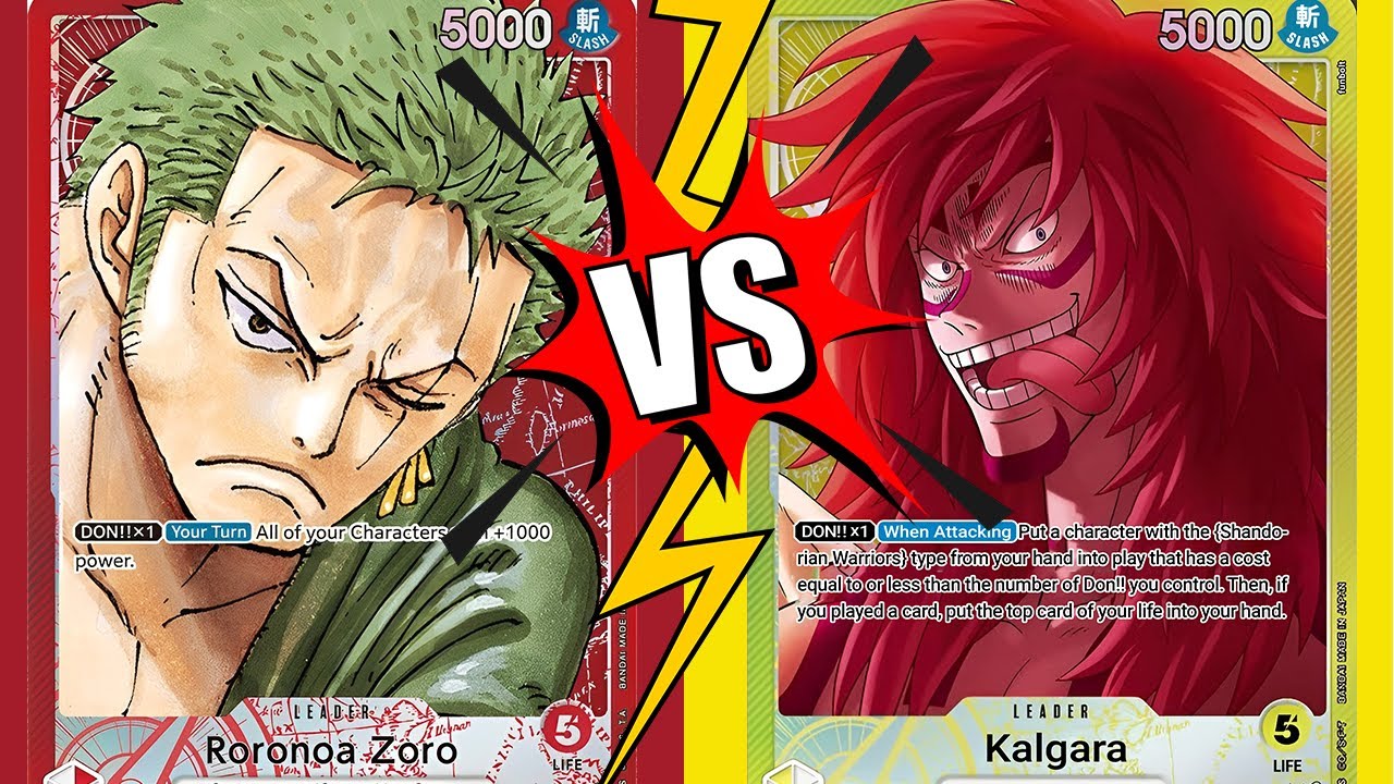 [OP-08] One Piece Card Game - Red Zoro VS Yellow Kalgara