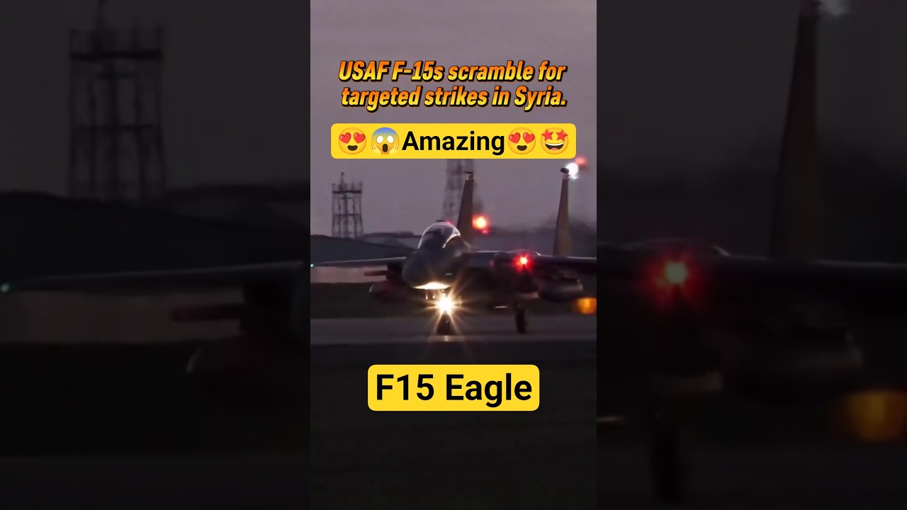 US AIRFORCE F15 SCRAMBLED FOR STRIKE IN SYRIA🇸🇾 
