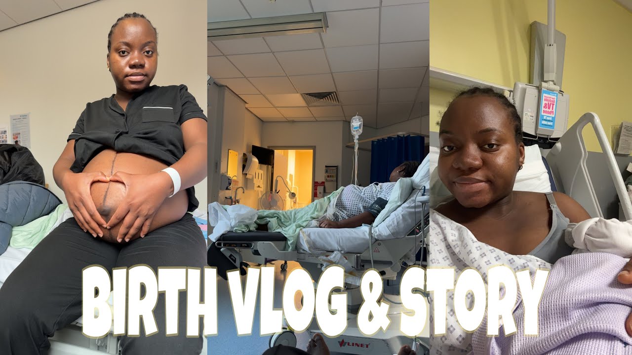 Birth Vlog & story | Meeting our baby for the first time| From contraction to birth. PART 1!