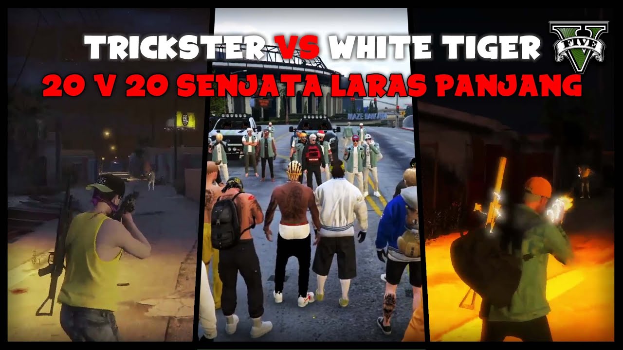 TR VS WT | BIG WAR 20 V 20 MENGGUNAKAN LARAS PANJANG #hopefully #trickster #whitetiger