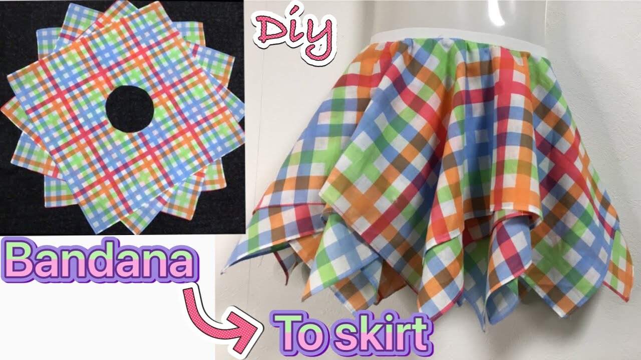 How to sew a skirt/bandana skirt/super easy to make skirt/diy skirt/beginner friendly/easy project