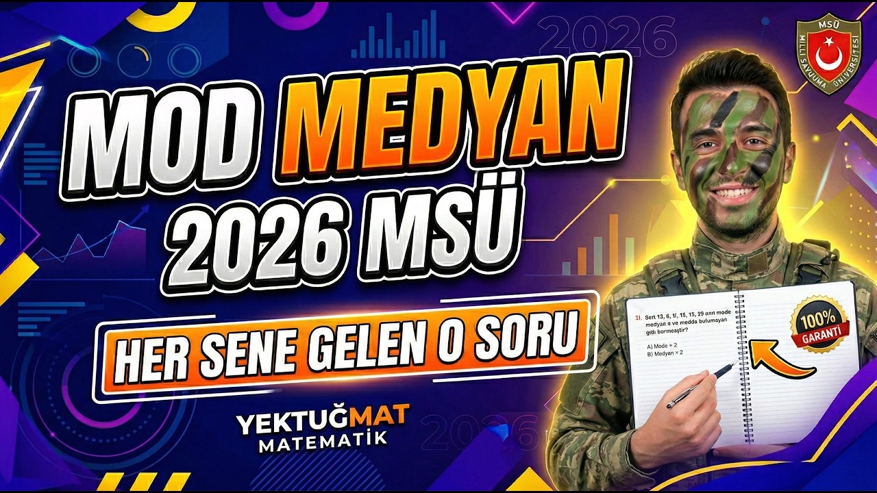 MS&Uuml; HER SENE GELEN O SORU Mod Medyan Veri İstatistik MS&Uuml; Matematik Son Tekrar