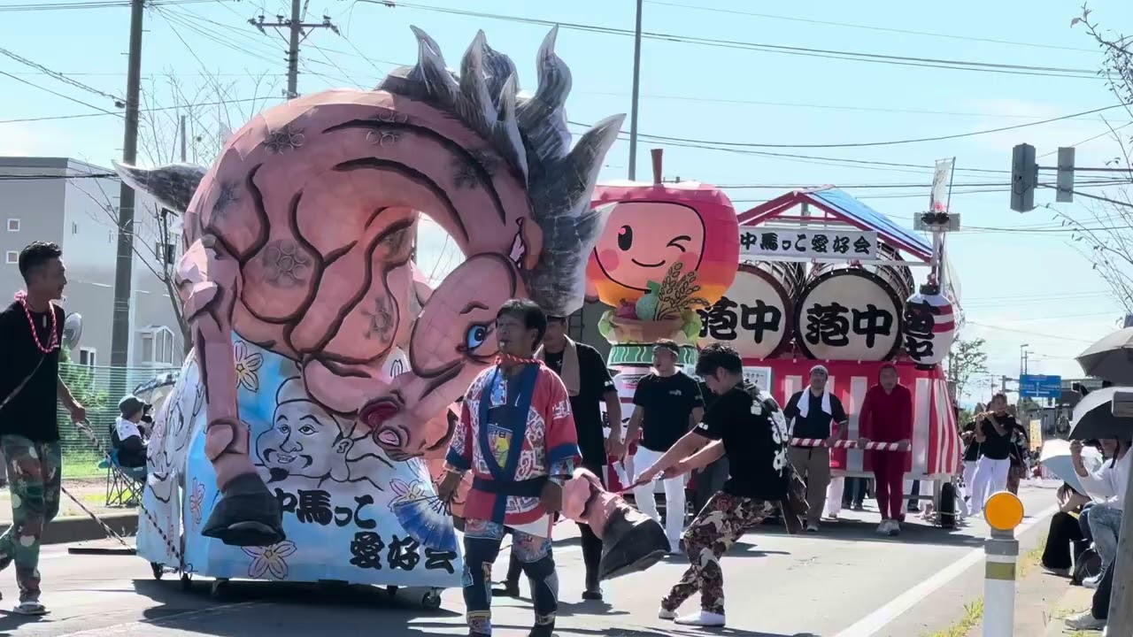 8月31日　つがる市馬市まつり最終日　馬ねぶたパレード　萢中馬っこ愛好会