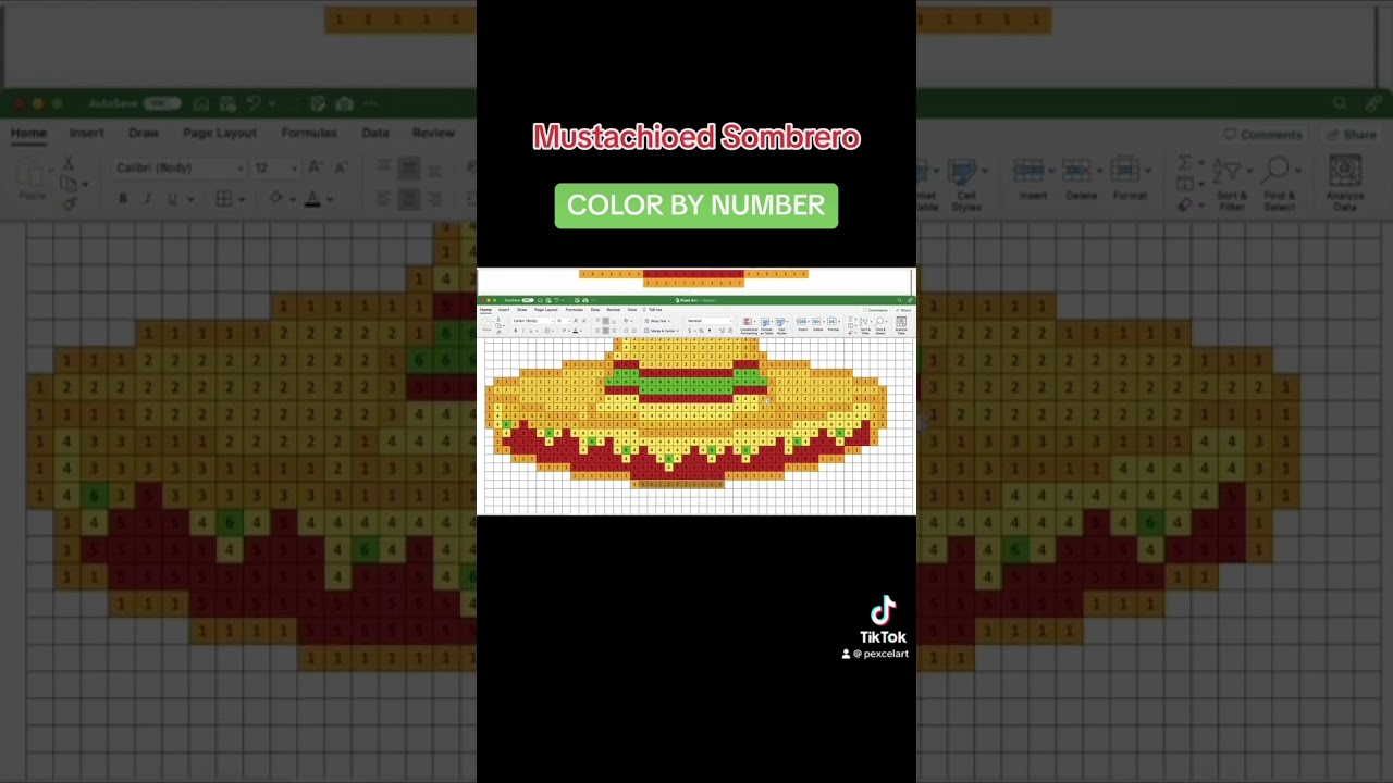 #mustache #sombrero #ringoffire #pixelart #colorbynumber