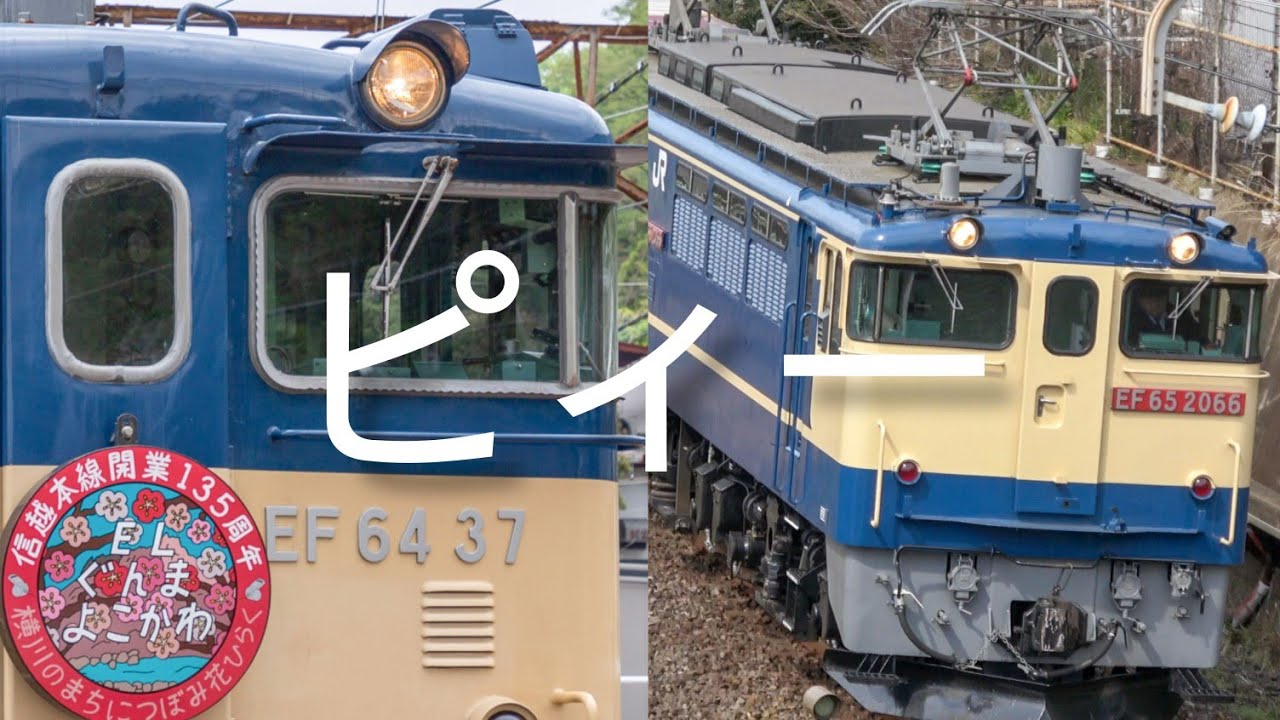 【AW-2ホイッスル15連発】EF64-0&1000番台・EF65-2000番台 電気機関車 気笛吹鳴まとめ
