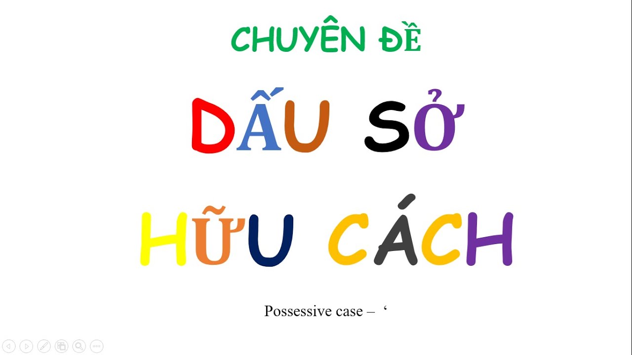 Ngữ pháp tiếng Anh tiểu học phần 30| DẤU SỞ HỮU CÁCH