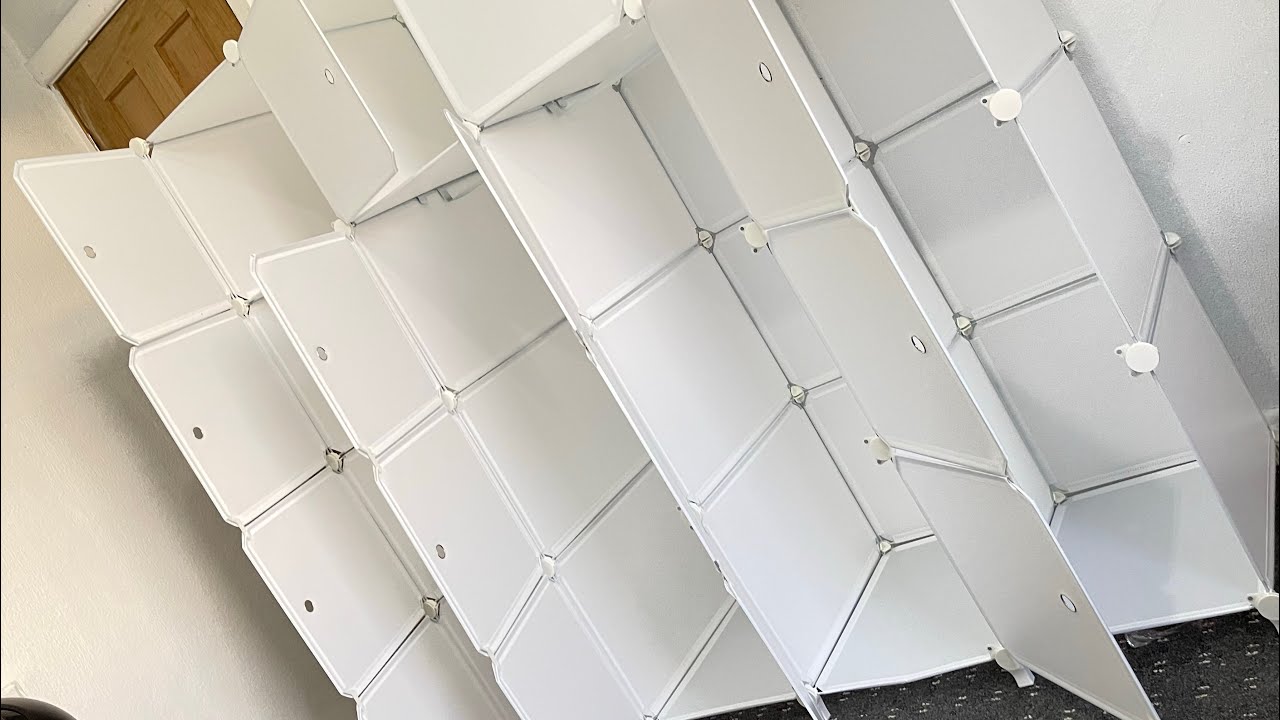DIY Homidec Installation/ How To Assemble  20-30 Cube Rack/ Amazon Order/ Closet  Installation