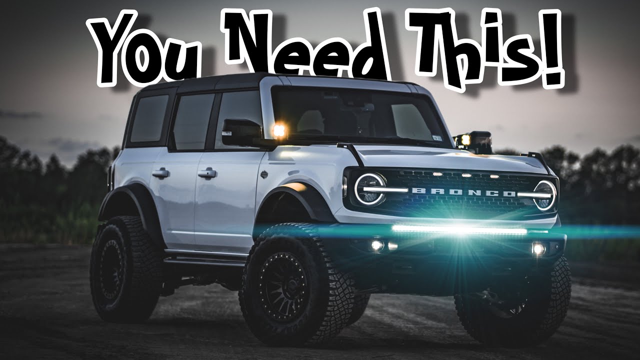 Crazy Bright LED Bar Installed On My 2021-22 Ford Bronco. How To Install LED Bar In 30min