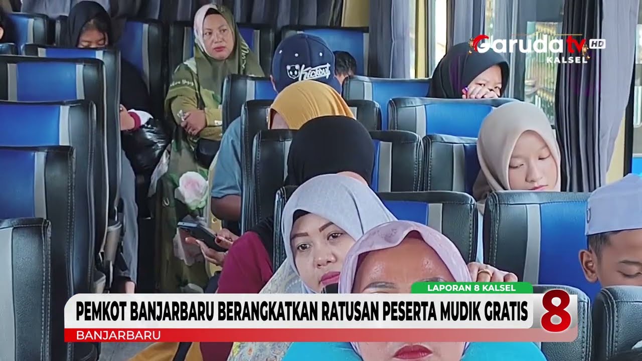 PEMKOT BANJARBARU BERANGKATKAN RATUSAN PESERTA MUDIK GRATIS