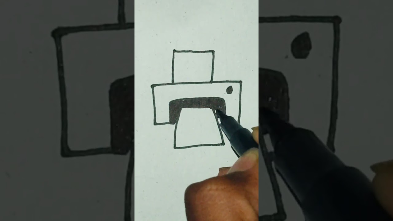 how to draw a printer 🖨️ very easy drawing #shorts #youtubeshorts #art #artistprinceyt