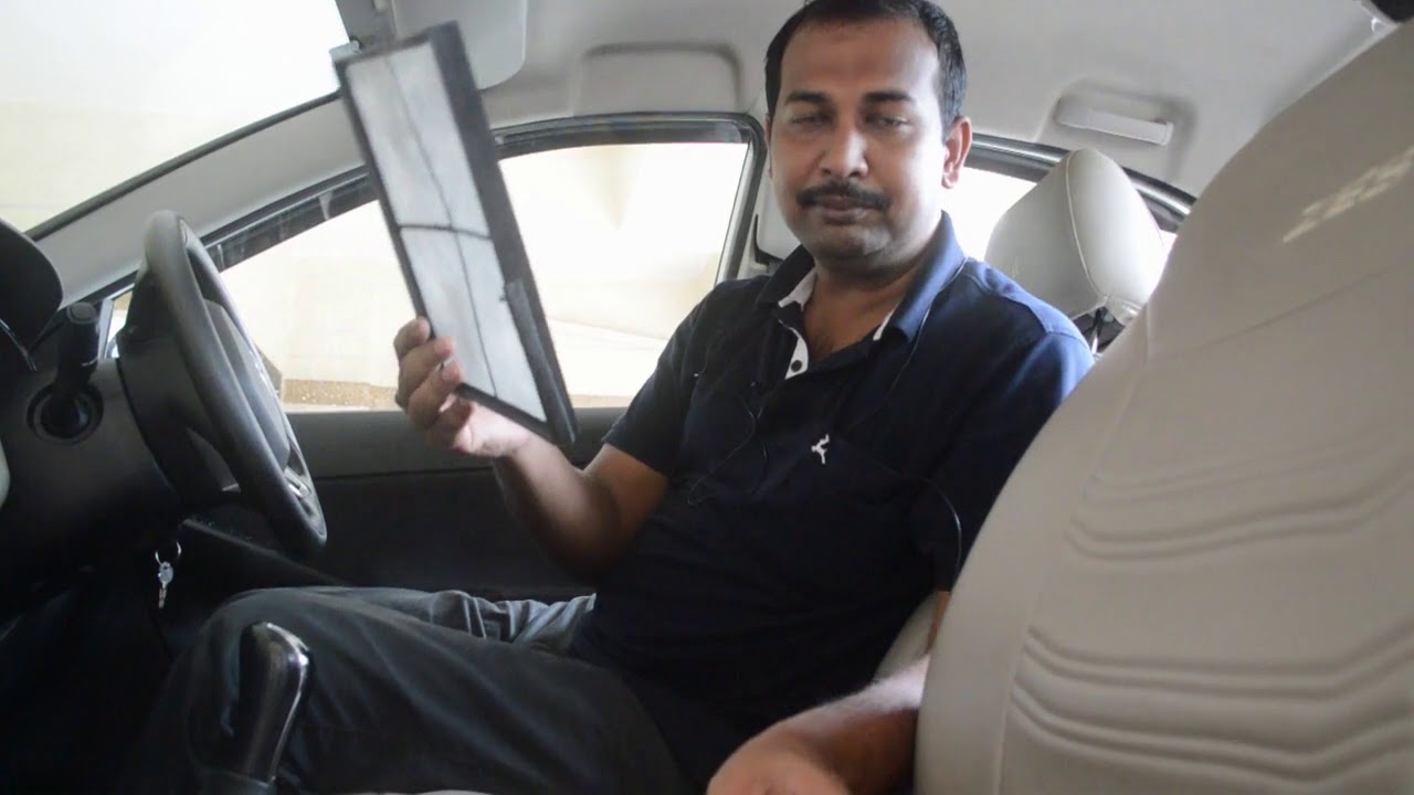 AC filter / Cabin air filter Cleaning - Tata Zest