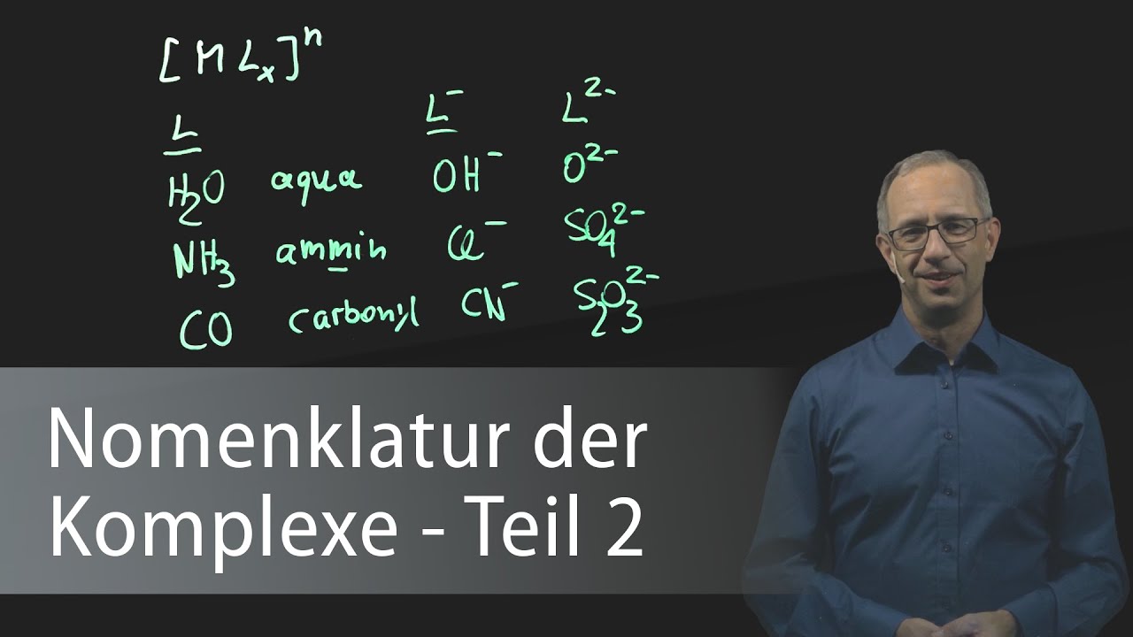Nomenklatur der Komplexe (Teil 2) - Anorganische Chemie