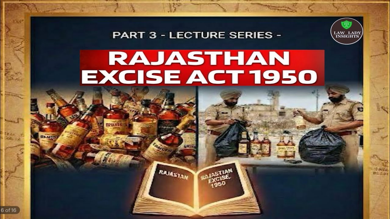 Rajasthan Excise Act 1950, part 3| Definition clause | law lecture with real example 