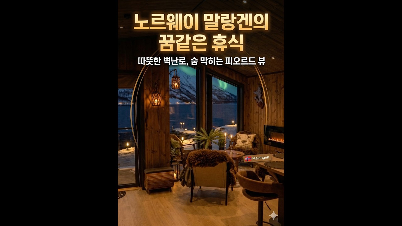 노르웨이 눈내리는 긴밤 숙소에서