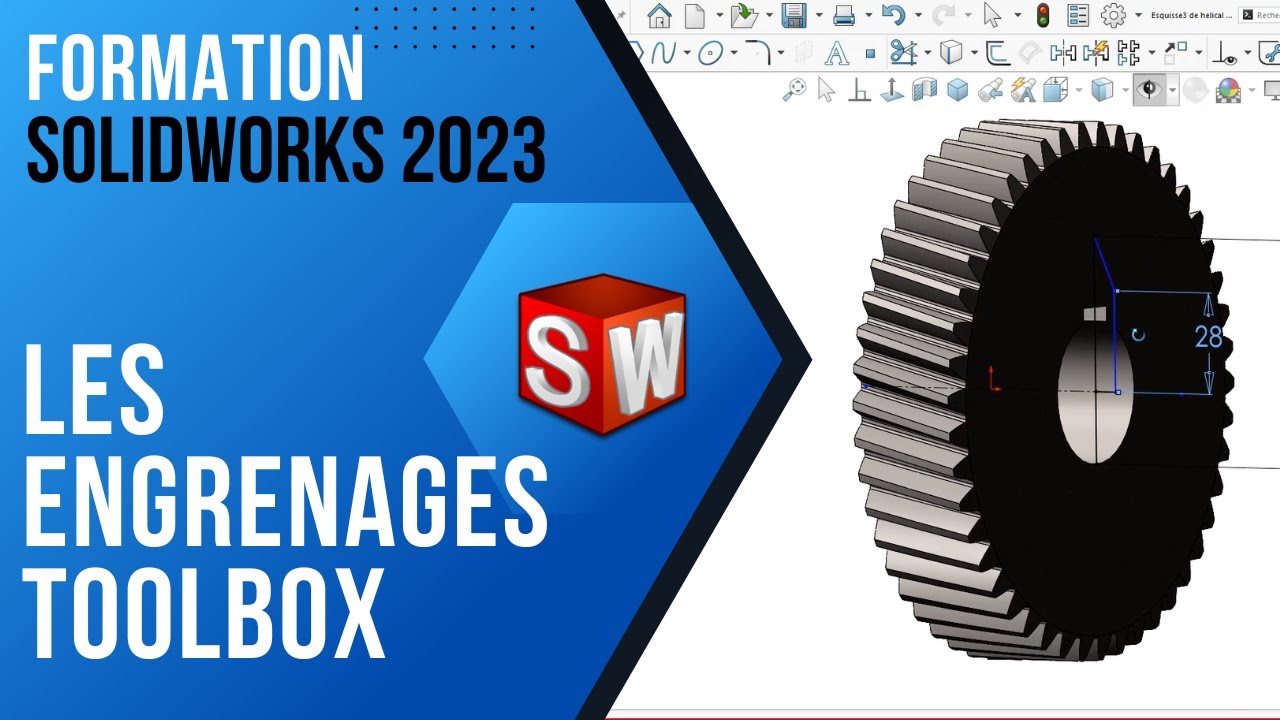 Personnaliser une roue d'engrenage depuis la Toolbox de Solidworks