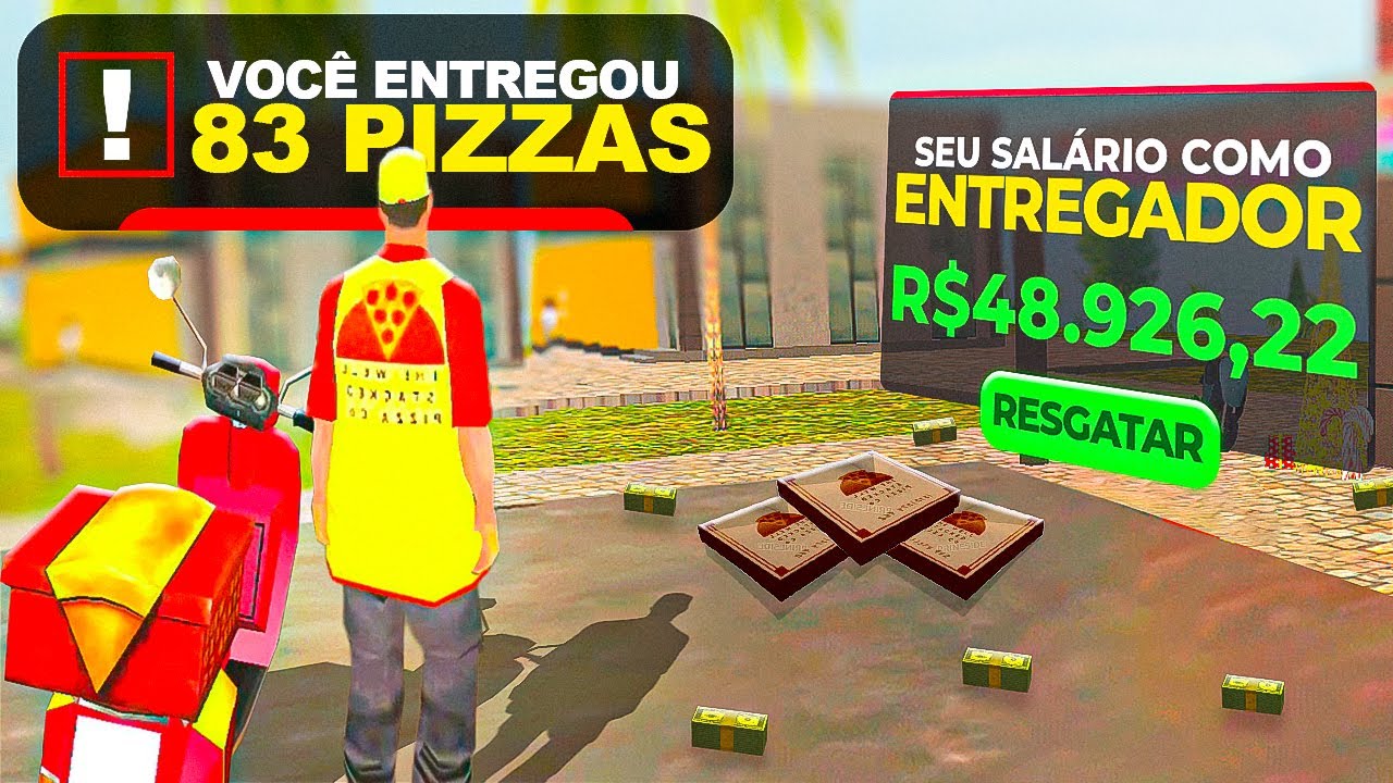 😲 FIQUE RICO TRABALHANDO DE ENTREGADOR DE PIZZA NO RIO RISE (NOVO GTA RP MOBILE)