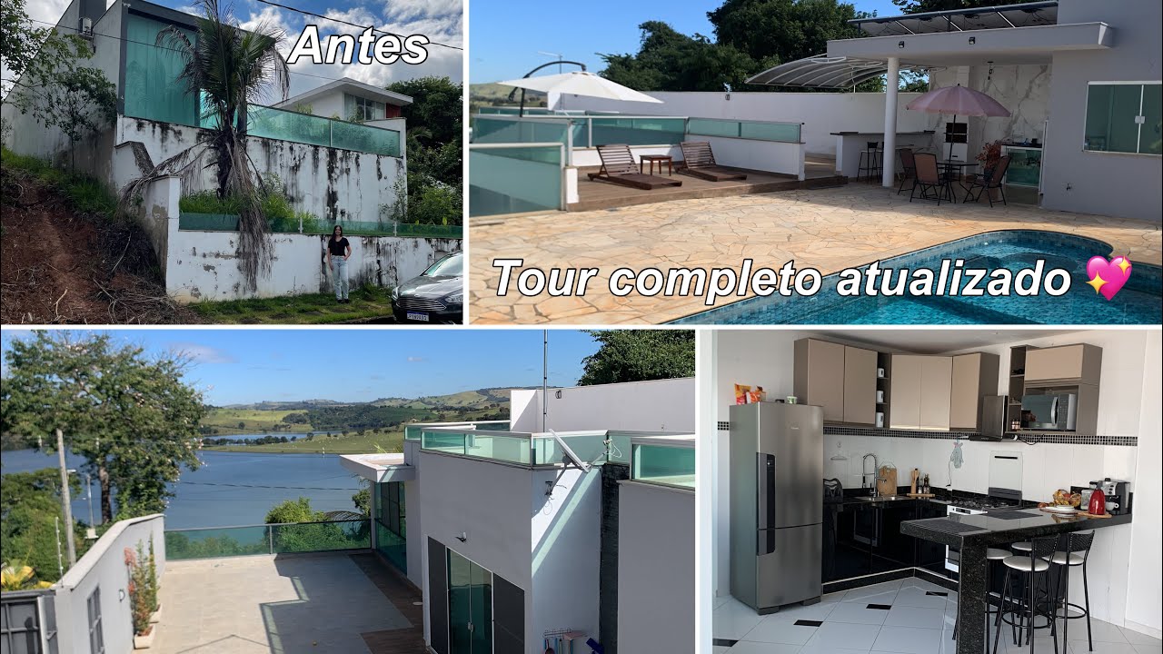 TOUR casa de 600m2 em reforma (atualizado) c/ piscina e vista para o lago | casa abandonada