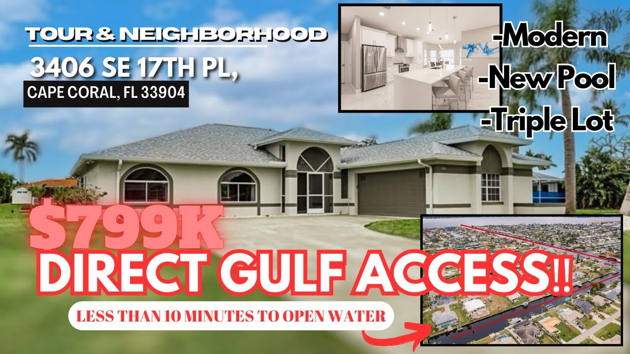 Luxury Waterfront Homes Florida | Direct Gulf Access w/ Dock & Boat lift😱