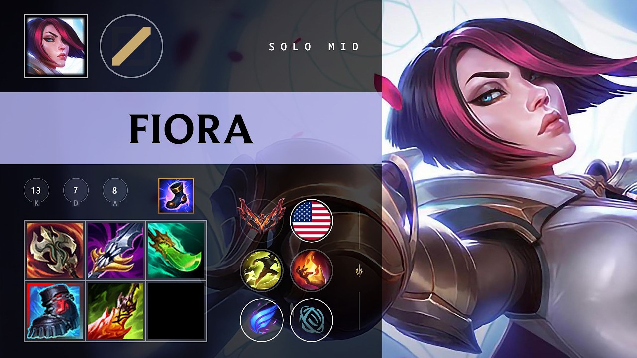 Fiora Mid vs Orianna - NA Grandmaster Patch 26.08