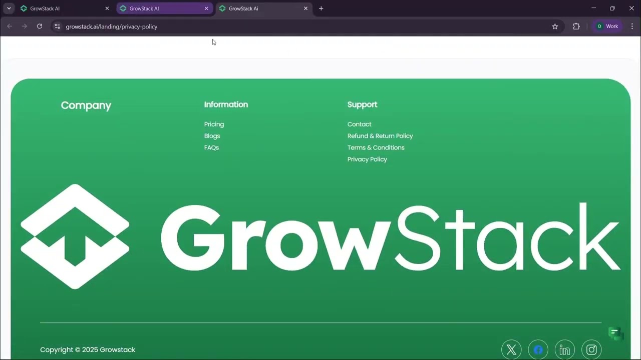Growstack AI Automation: Google Drive, Docs, Sheets, Calendar, Ads, and Gmail OAuth Scope Demo