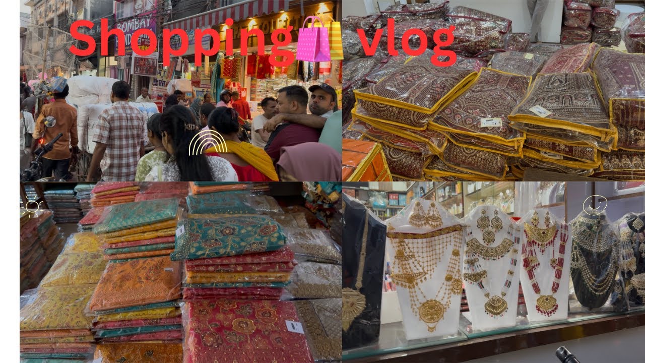 बरेली की बाजार से की शादी की साड़ी और लहंगे की खरीददारी 🤟🏻🥻🛍️🛍️🛍️🎉🎁#shoppingvlogs #trending 