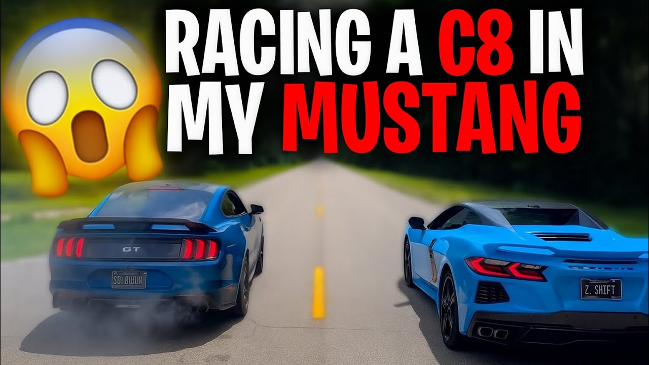 c8 vette VS my 10 speed mustang 😬