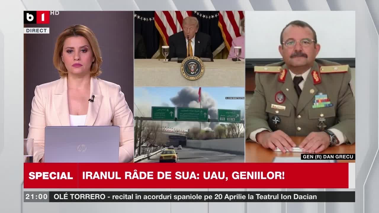 Gen(R) GRECU, după avertizarea lui TRUMP de armistițiu &icirc;n 48 de ore. Știri B1TV_4 aprilie 2026