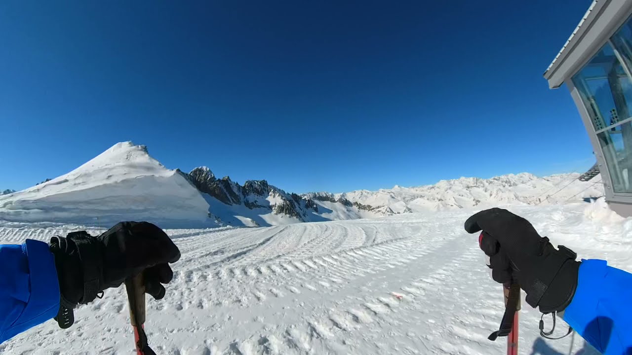 Skiing ⛷ from Cima Presena to Passo Paradiso, Presena, Tonale with ski alp