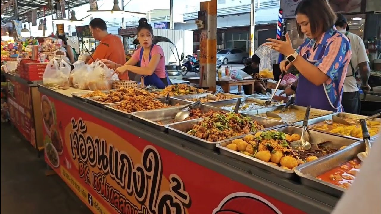 เดินตลาดนัดตอนเย็น ตลาดนานาเจริญ ของกินเยอะมาก #ตลาดนัดตอนเย็น #streetfood #food #ตลาดนานาเจริญ