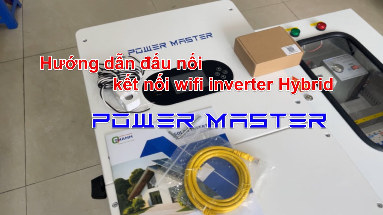 Hướng dẫn lắp đặt cấu hình wifi inverter hybrid Power Master 8kw vào tủ điện ATS hệ thống điện 1 pha