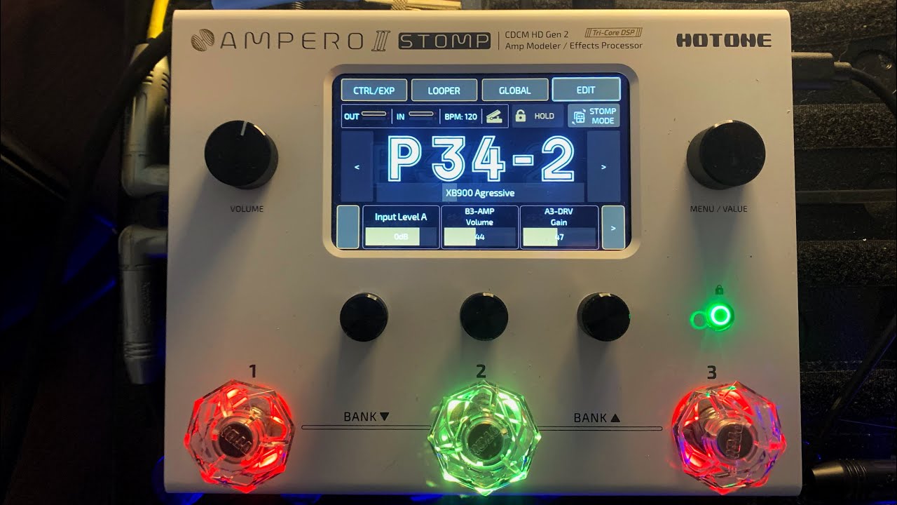 HOTONE Ampero Stomp II on BASS - Delay, Chorus, Octaver, Envelop...
