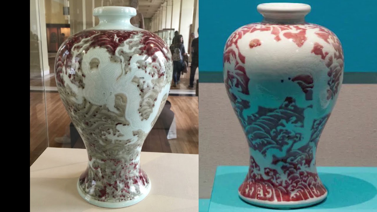 传世逸品：永乐釉里红白刻龙纹梅瓶（六）