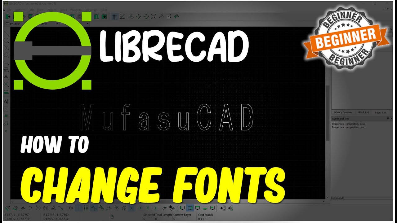 LibreCAD How To Change Fonts