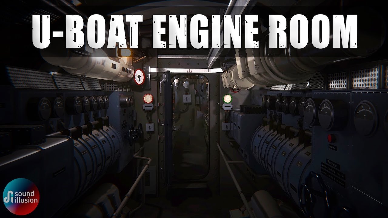 WWII German U-Boat Engine Room Ambience | Diesel Engines at Sea (No Music)