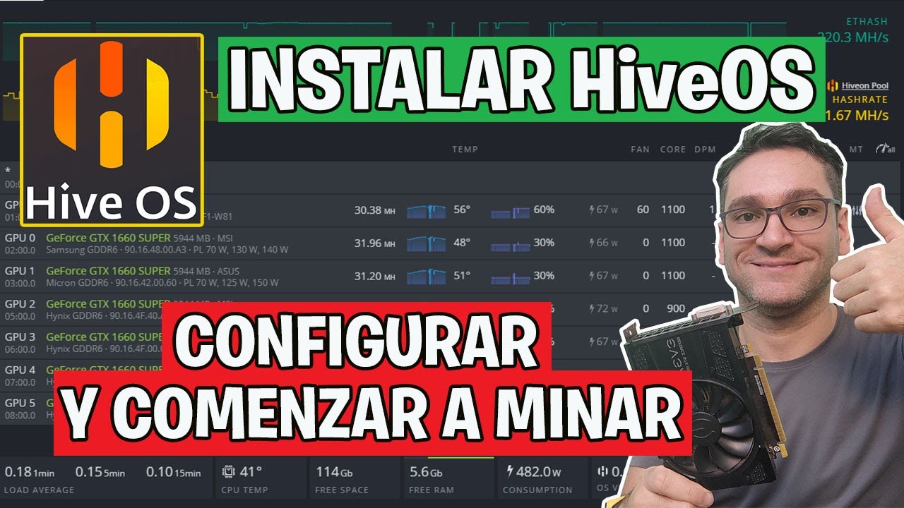 INSTALAR HiveOS CONFIGURAR y COMENZAR A MINAR