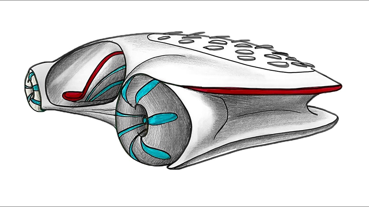 How to draw a MERCEDES-BENZ VISION AVTR Concept - Mercedes Lüx Araba Çizimi - Çizim Mektebi Araba