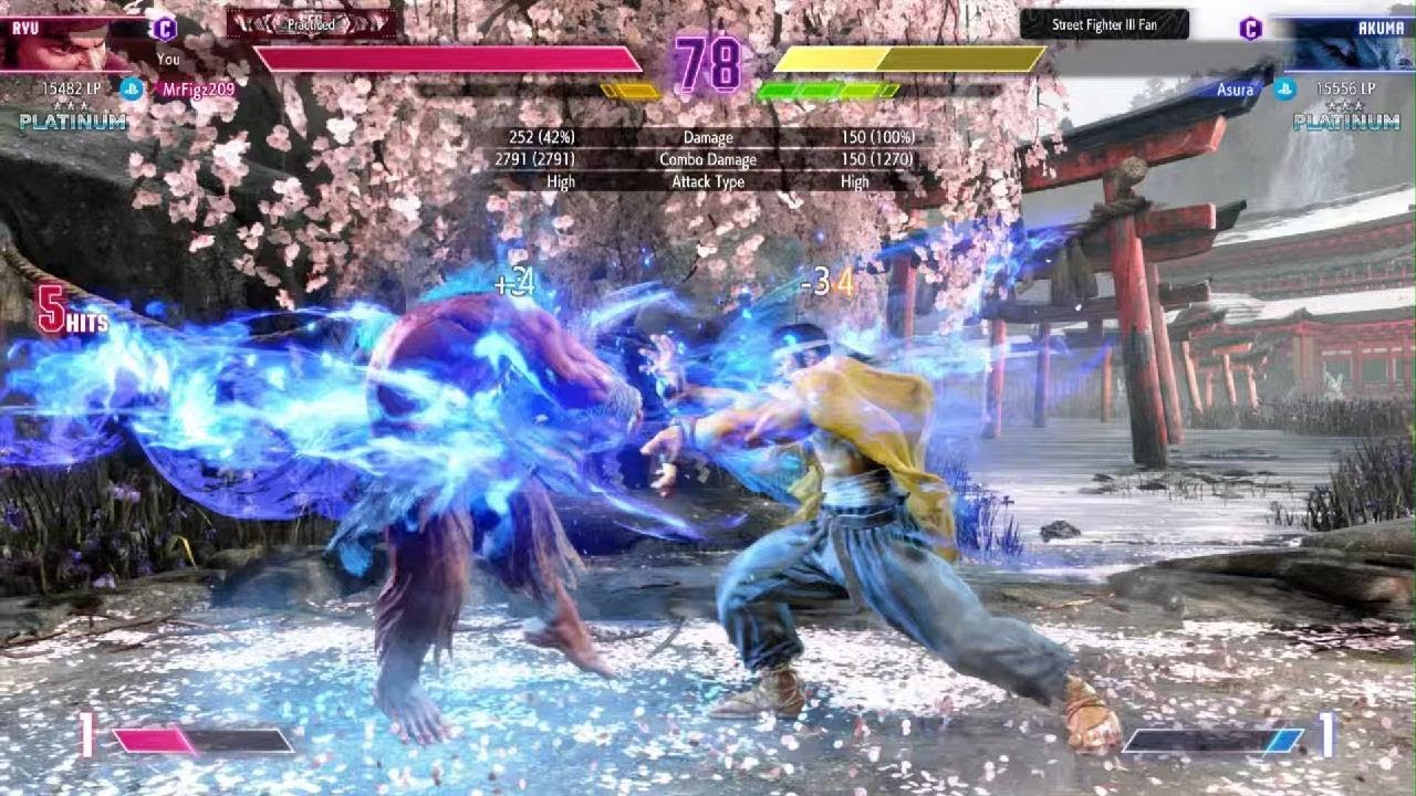 Street Fighter 6 Ryu Mrfigz209 vs Akuma played by Asura.  Best of 3 Platinum Ranked Match