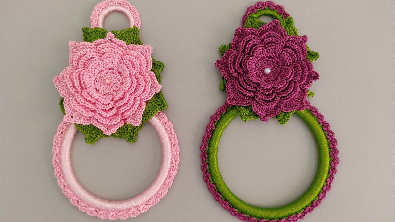 porta pano de prato de crochê facil e rápido