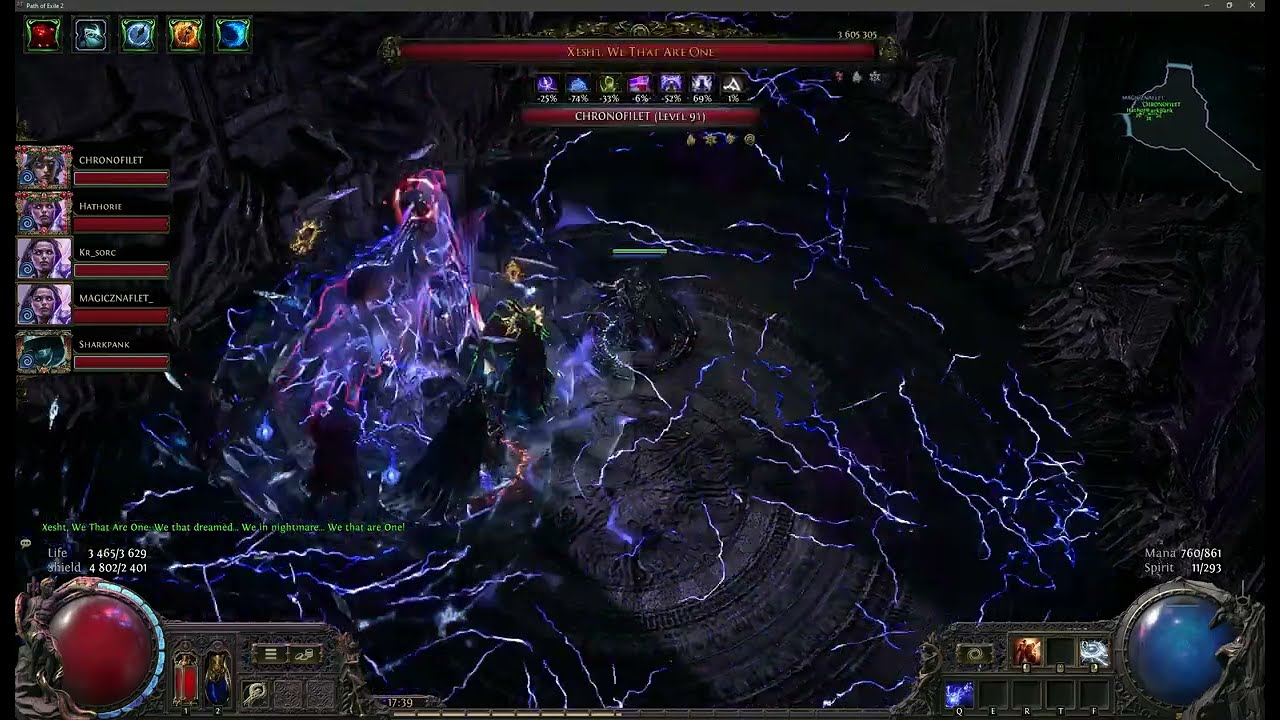 Path of Exile 2: Breach Pinnacle Boss Fight - 6-Man Party on tier 4. 66,5kk Hit