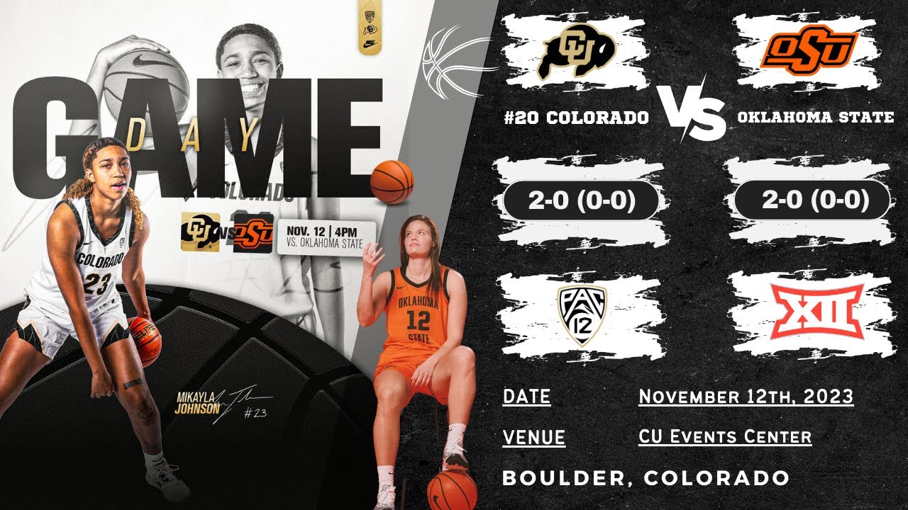No. 20 Colorado vs Oklahoma State | NCAA Women's Basketball | 11.12.23