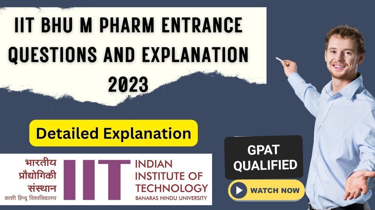 IIT BHU MPHARMA ENTRANCE PAPER| 
