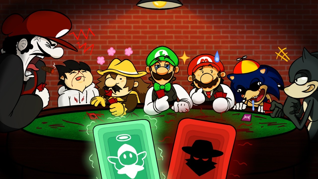 Luigi returns to the casino in Hitman Card Game