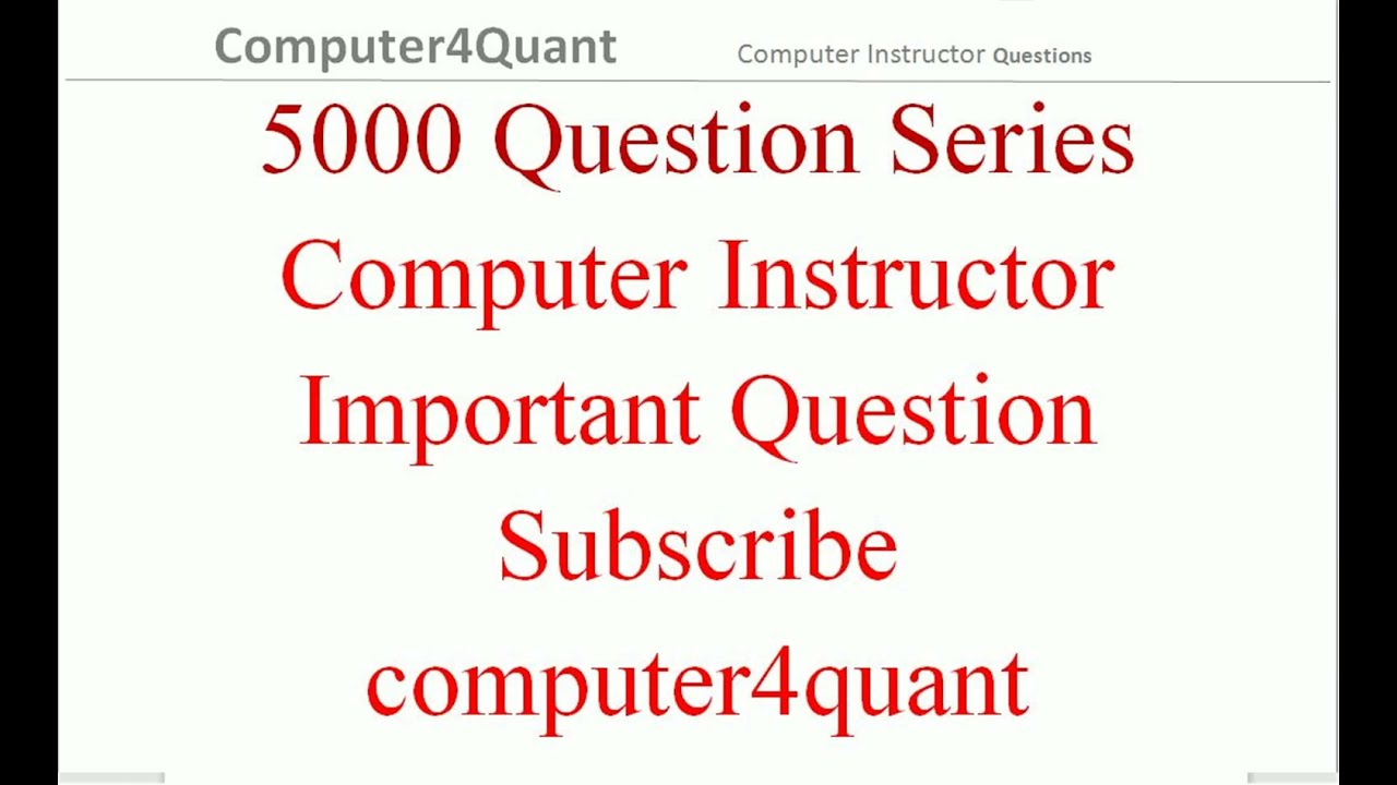 Important 5000 Question and answer on Basic computer instructor | OS| computer teacher