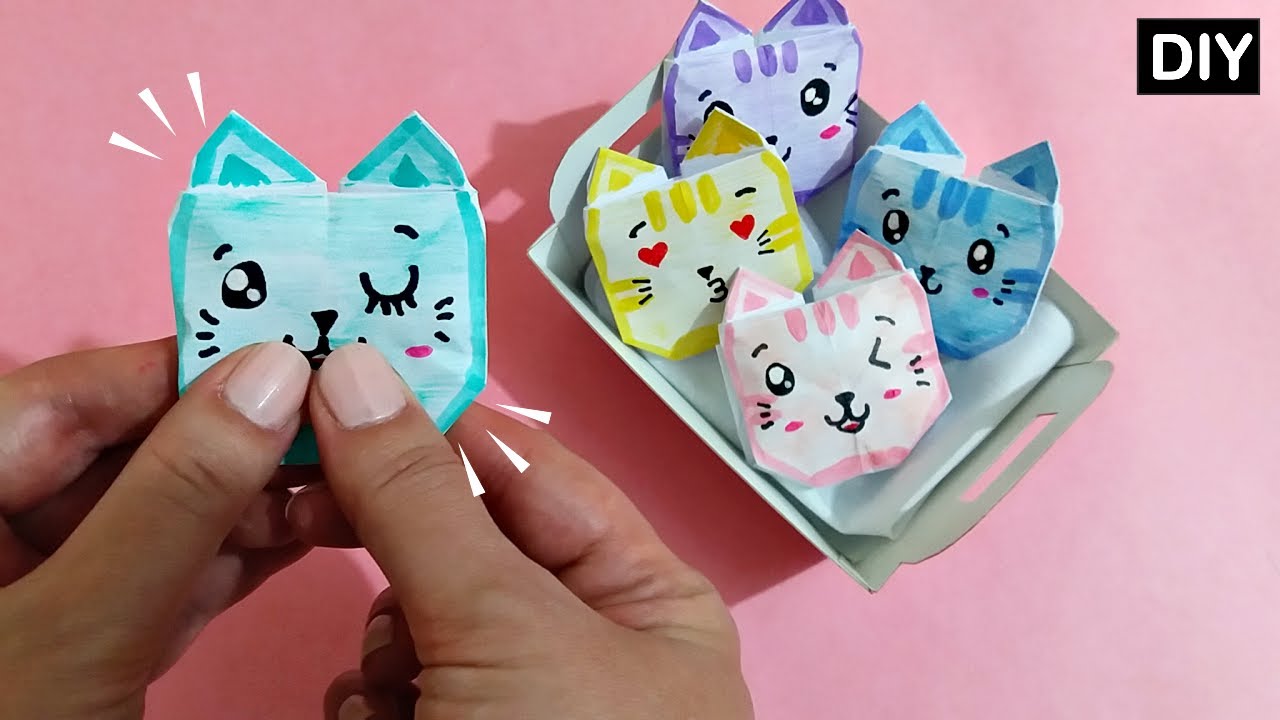 Como fazer Squishy de Papel sem Cola e sem Fita Adesiva - Dobradura de papel DIY