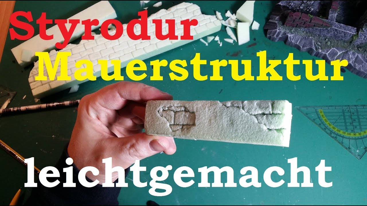 Tabletop Styrodur-Mauerstruktur leichtgemacht