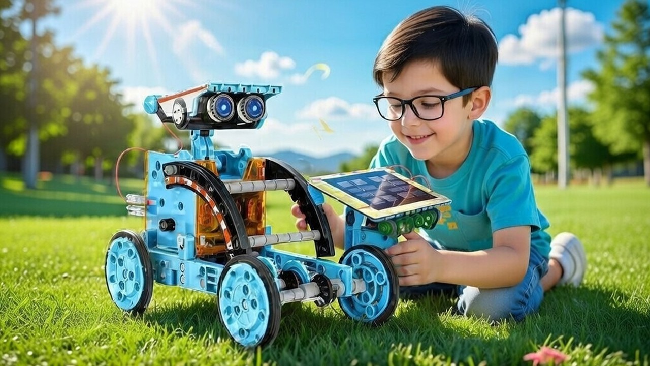 13'ü 1 Arada Güneş Enerjili Eğitici Robot Kit  - Robot Yaptım 😊😊 #STEM #STEMOyuncak #stemlearning