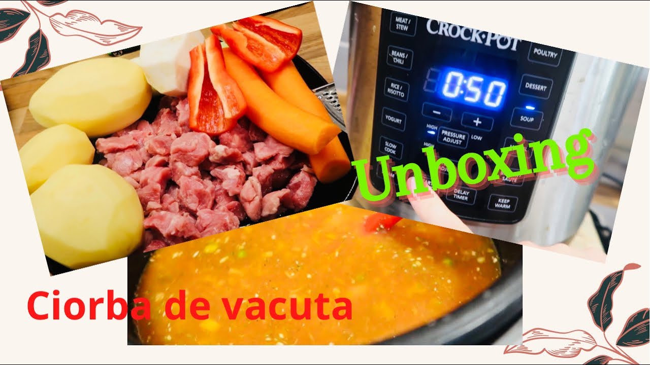 CIORBA DE VĂCUȚĂ la Multicooker Crockpot + UNBOXING Crockpot Multicooker | Un altfel de VLOGMAS ✨